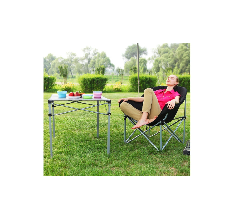 Лежак KingCamp Heavy duty steel folding chair (KC3976) Black/grey - 4 Лежак KingCamp Heavy duty steel folding chair (KC3976) Black/grey - 4