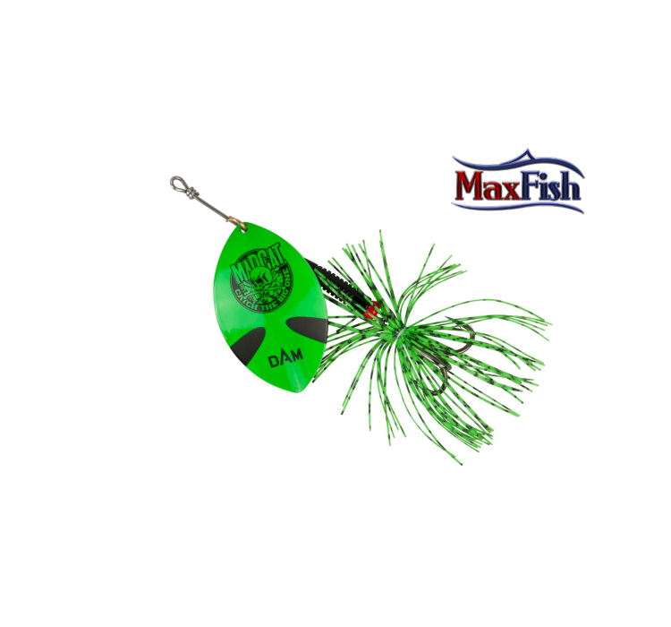 Блешня-вертушка на сома DAM MADCAT Big Blade Spinner Green 55 г - 1 Блешня-вертушка на сома DAM MADCAT Big Blade Spinner Green 55 г - 1