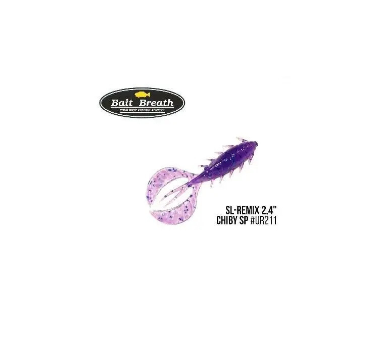 Силиконовая приманка Bait Breath SL-Remix Chiby SP 2.4" (10 шт) (Ur211 Electric Blue Shad) - 1 Силиконовая приманка Bait Breath SL-Remix Chiby SP 2.4" (10 шт) (Ur211 Electric Blue Shad) - 1