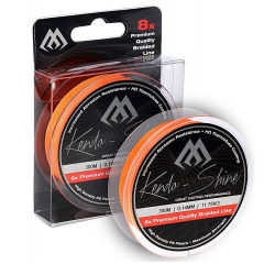Шнур Mikado Kendo Shine Braid 300м 0,18мм 17,81кг fluo orange