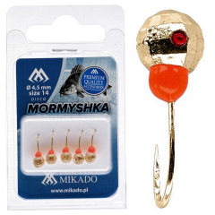 Мормишка Mikado Шар з отвором граненый 0,8гр золото