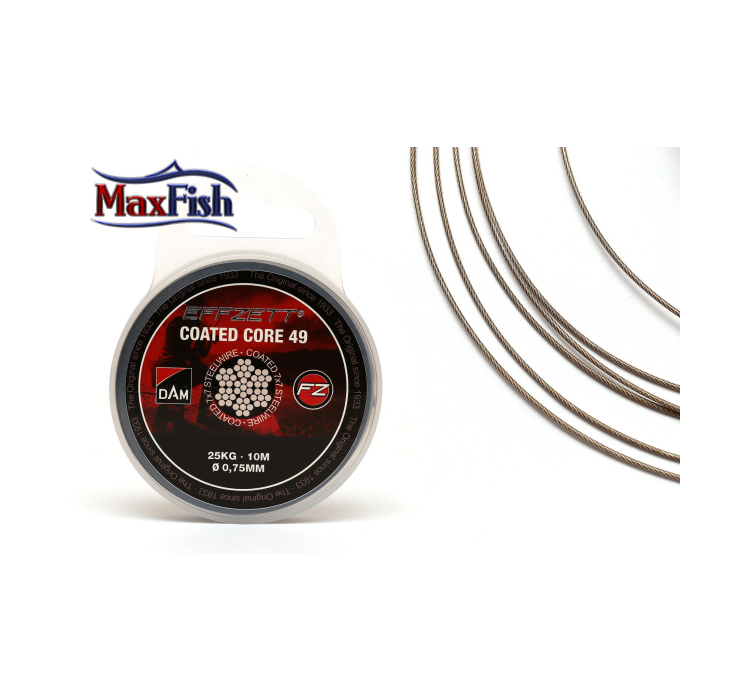 Поводочний сталевий матеріал 7х7 DAM Effzet Coated Core 49 Steeltrace 10м 11кг (коричневий) - 2 Поводочний сталевий матеріал 7х7 DAM Effzet Coated Core 49 Steeltrace 10м 11кг (коричневий) - 2