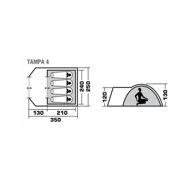Намет Trek Planet 70115|8 Tampa 4 - 4 Намет Trek Planet 70115|8 Tampa 4 - 4