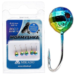 Мормишка Mikado Шар з отвором граненый 0,6гр веселка