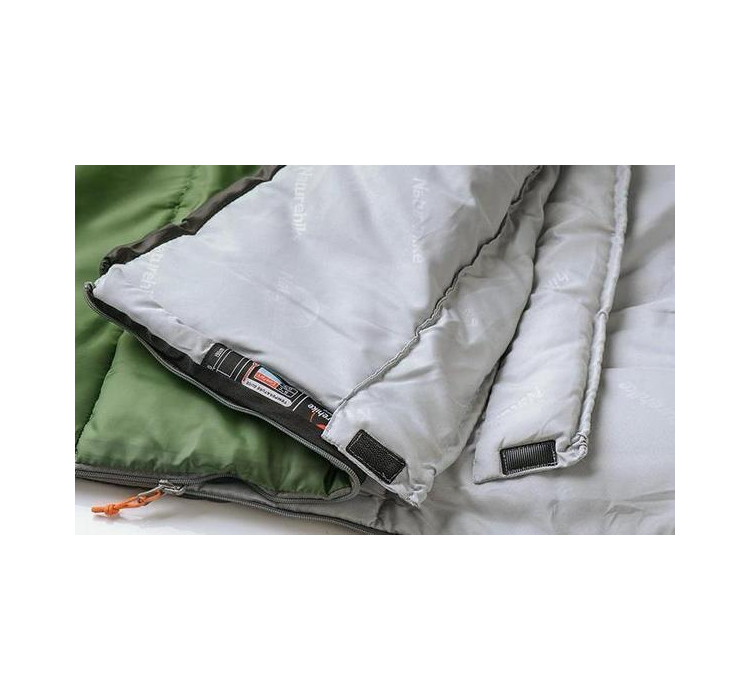 Спальний мішок з капюшоном Nature Hike U250 з фібер підкладкою (190+30)x75см, вага 1,5кг, 5-10℃ зелений - 7 Спальний мішок з капюшоном Nature Hike U250 з фібер підкладкою (190+30)x75см, вага 1,5кг, 5-10℃ зелений - 7