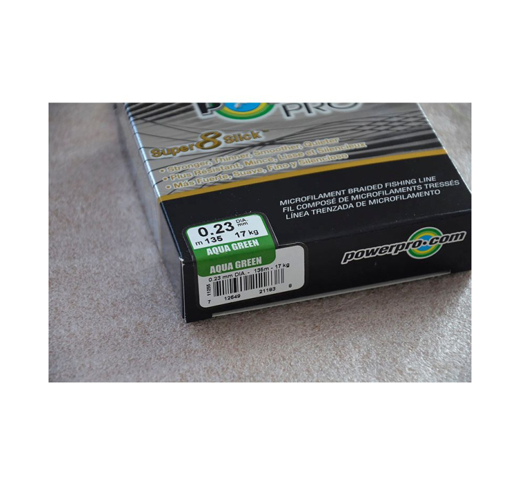 Шнур Power Pro Super 8 Slick 135m Aqua Green 0.23 38lb/17kg - 1 Шнур Power Pro Super 8 Slick 135m Aqua Green 0.23 38lb/17kg - 1