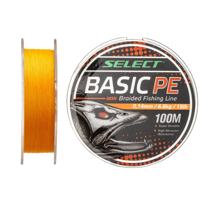 Шнур Select Basic PE 150m (оранж.) 0.14mm 15lb/6.8kg - 1 Шнур Select Basic PE 150m (оранж.) 0.14mm 15lb/6.8kg - 1