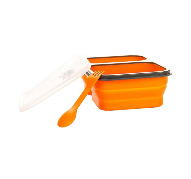 Контейнер 2 відсіки силіконовий Tramp TRC-090-orange - 4 Контейнер 2 відсіки силіконовий Tramp TRC-090-orange - 4