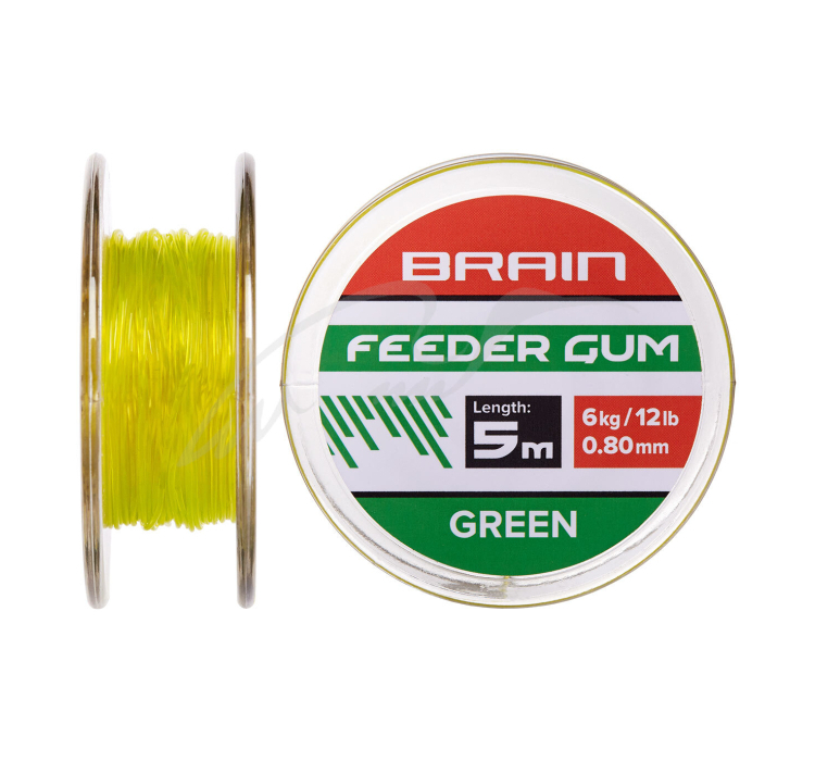Амортизирующая резина Brain Feeder Gum 0.6mm 8lb/4kg (5m) ц:зеленый - 1 Амортизирующая резина Brain Feeder Gum 0.6mm 8lb/4kg (5m) ц:зеленый - 1