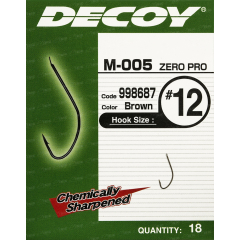 Крючок Decoy M-005 ZERO-PRO #12 (18 шт/уп)