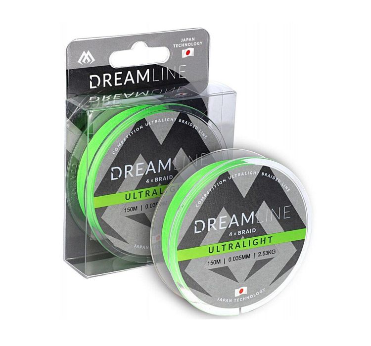 Шнур Mikado Dream Line Ultralight Braid 150м 0,058мм 4,43кг fluo green - 1 Шнур Mikado Dream Line Ultralight Braid 150м 0,058мм 4,43кг fluo green - 1