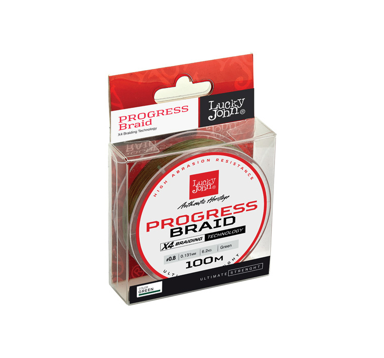 Шнур Lucky John Progress Braid 100м 0,20мм - 1 Шнур Lucky John Progress Braid 100м 0,20мм - 1