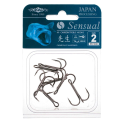 Крючок-тройник Mikado Sensual Treble Hook №2/0 50шт. (black nickel)