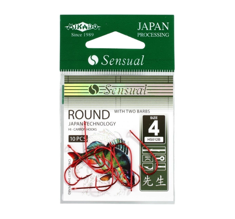 Крючки Mikado Sensual Round With Barbs (черный никель) № 6 - 1 Крючки Mikado Sensual Round With Barbs (черный никель) № 6 - 1