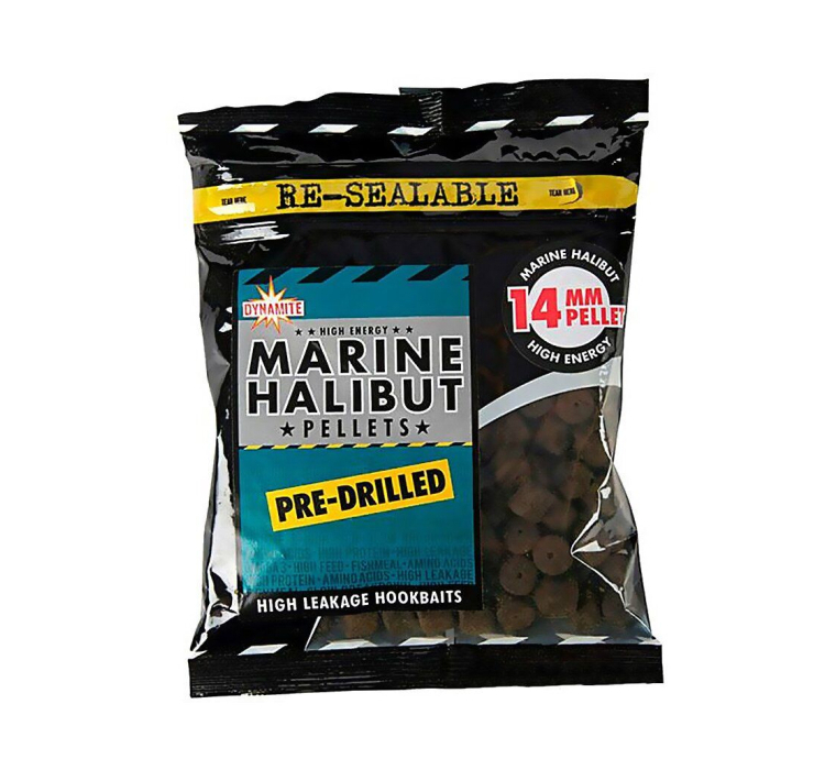 Пеллетс насадочный Dynamite Baits Marine Halibut Pre-Drilled Pellets 21mm 350g - 1 Пеллетс насадочный Dynamite Baits Marine Halibut Pre-Drilled Pellets 21mm 350g - 1