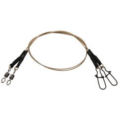 Поводок стальной с застежкой DAM Effzet Coated Core 49 Spin Leader 7х7 жил 40см 11кг 2шт