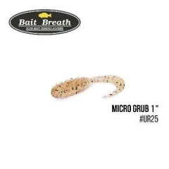 Силіконова приманка Bait Breath Micro Grub 1" (15 шт.) (Ur25 Clear/gold orange seed)