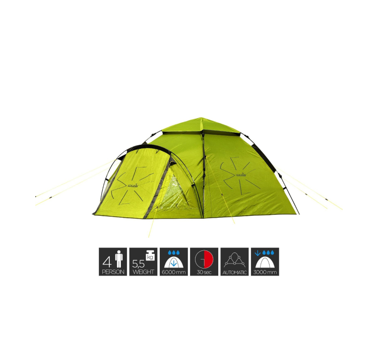 Намет автоматичний 4-х місний Norfin Hake 4 NF - 5 Намет автоматичний 4-х місний Norfin Hake 4 NF - 5