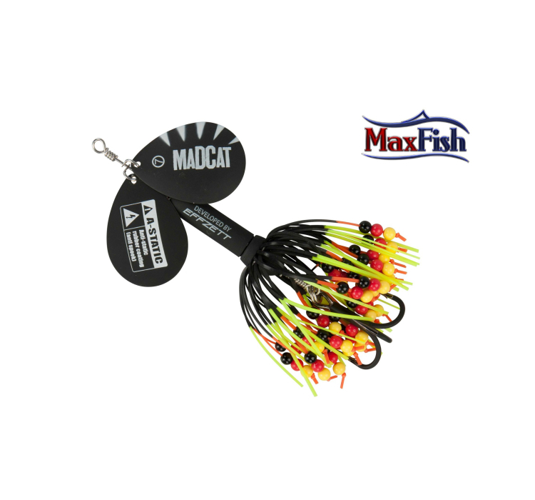 Блешня-вертушка на сома DAM MADCAT A-Static Rattlin Black 75 г - 1 Блешня-вертушка на сома DAM MADCAT A-Static Rattlin Black 75 г - 1
