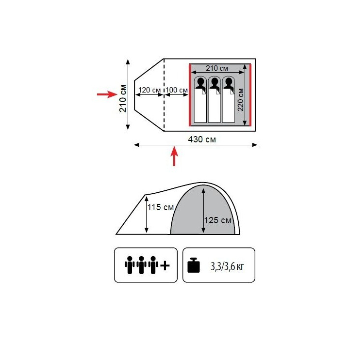 Палатка Tramp Carriage - 3 Палатка Tramp Carriage - 3