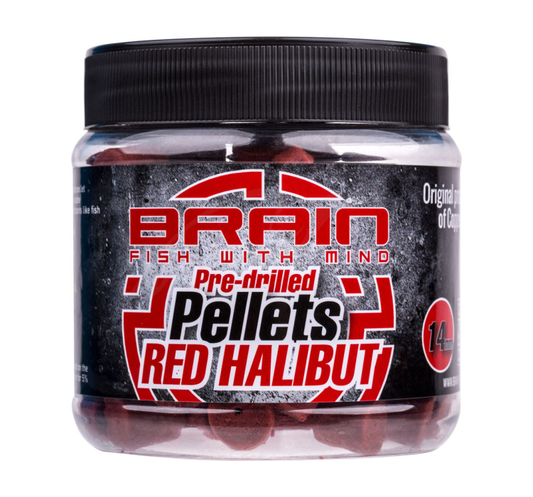 Пеллетс Brain Red Halibut Pre drilled 14mm 250g - 1 Пеллетс Brain Red Halibut Pre drilled 14mm 250g - 1