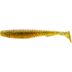 Силиконовая приманка FishUP U-Shad 4"" #036 - Caramel/Green & Black (8шт/уп)