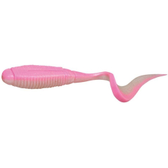 Силиконовая приманка Jackall Rhythm Curly 5" Bubble Gum Pink/Pearl White (5шт/уп)