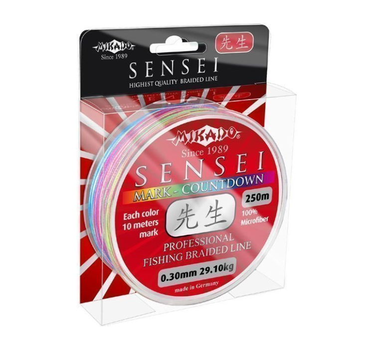 Плетеный шнур Mikado SENSEI MARK-COUNTDOWN 250 м 0,30 мм - 1 Плетеный шнур Mikado SENSEI MARK-COUNTDOWN 250 м 0,30 мм - 1