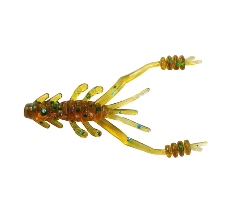 Силіконова приманка Reins Ring Shrimp 2" 565 Motor Oil Green Flake (12 шт./пач.) - 1 Силіконова приманка Reins Ring Shrimp 2" 565 Motor Oil Green Flake (12 шт./пач.) - 1