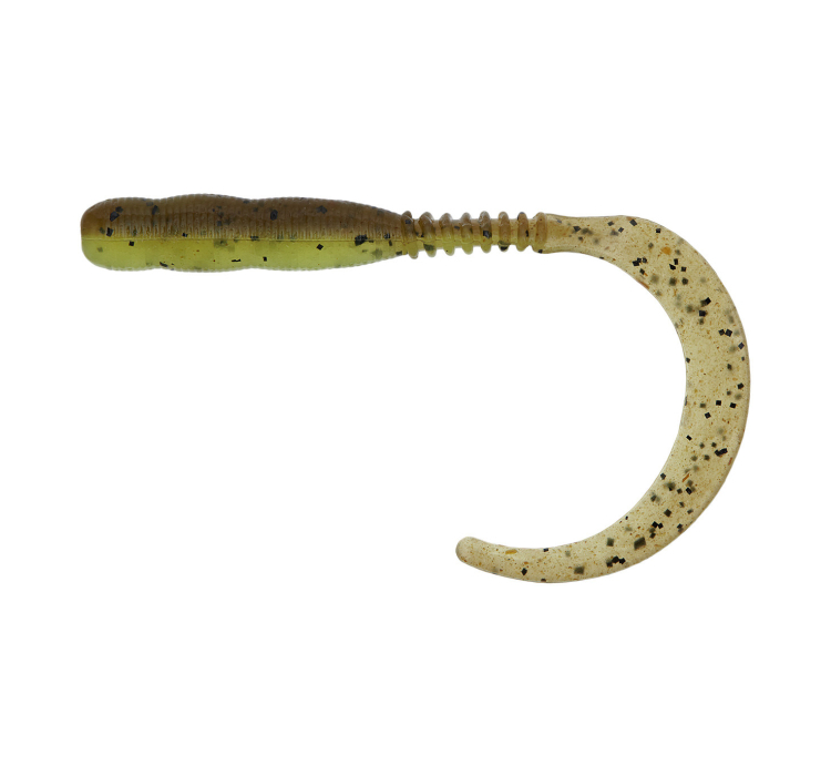 Силиконовая приманка Reins Curly Curly 4" B08 Green Pumpkin Chart Melon (12 шт./пач.) - 1 Силиконовая приманка Reins Curly Curly 4" B08 Green Pumpkin Chart Melon (12 шт./пач.) - 1