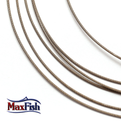 Поводочный стальной материал 7х7 DAM Effzet Coated Core 49 Steeltrace 10м 7кг (коричневый)