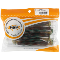 Силіконова приманка FishUP U-Shad 4"" #019 - Motor Oil/Red (8шт/уп)