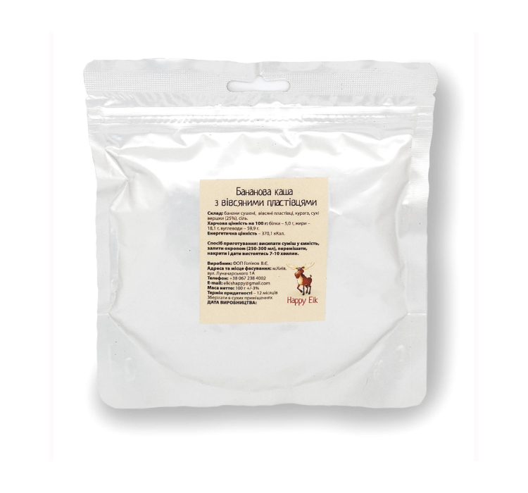 Бананова каша Happy Elk - 1 Бананова каша Happy Elk - 1