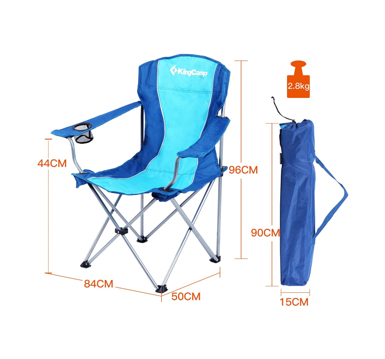 Шезлонг KingCamp Arms Chairin Steel (KC3818) Blue - 4 Шезлонг KingCamp Arms Chairin Steel (KC3818) Blue - 4