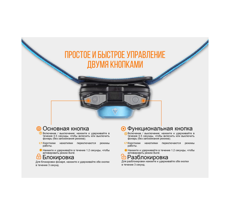 Ліхтар налобний Fenix HL12R фіолетовий - 10 Ліхтар налобний Fenix HL12R фіолетовий - 10