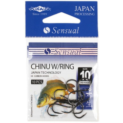 Крючки Mikado SENSUAL CHINU W/RING (черный никель) № 4