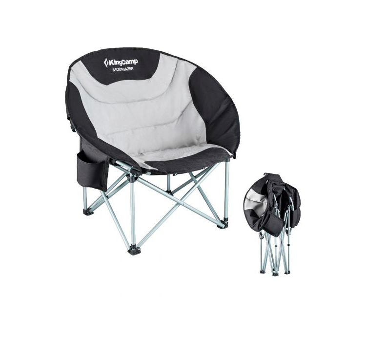 Лежак KingCamp Deluxe Moon Chair (KC3889) Black/grey - 5 Лежак KingCamp Deluxe Moon Chair (KC3889) Black/grey - 5