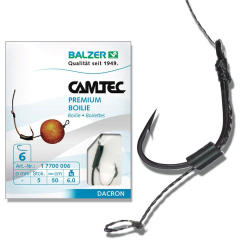 Поводок оснащенный Balzer Camtec для бойлов с крючком 50см. 6кг №6 5шт.
