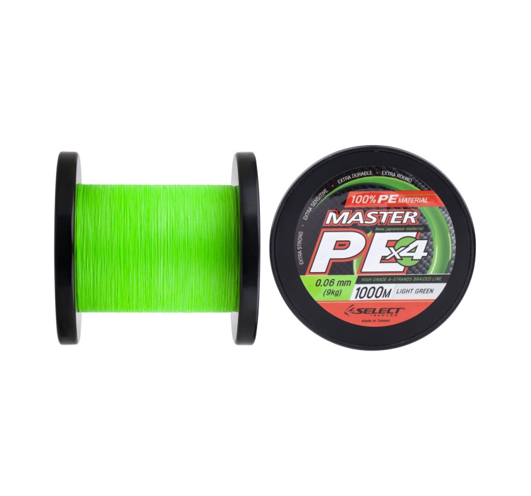 Шнур Select Master PE 1000м (салат.) 0.18мм 21кг - 1 Шнур Select Master PE 1000м (салат.) 0.18мм 21кг - 1