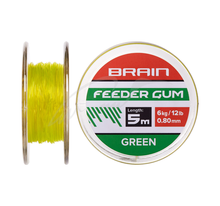 Амортизуюча гума Brain Feeder Gum 0.8mm 12lb/6kg (5m) ц:зелений - 1