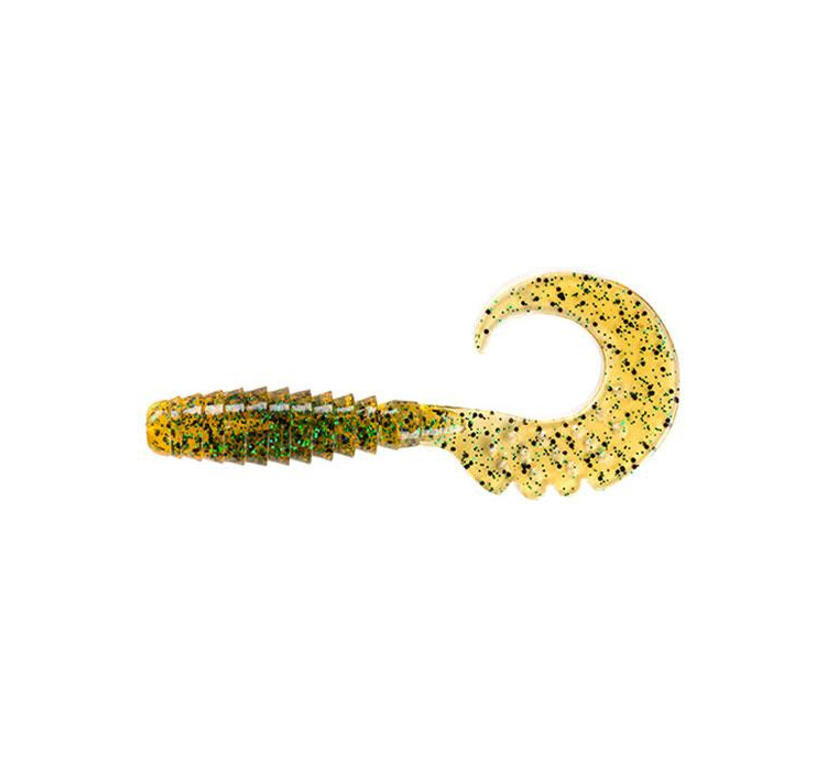 Силіконова приманка FishUP Fancy Grub 2" #036 — Caramel/Green & Black (10 шт./пач.) - 1 Силіконова приманка FishUP Fancy Grub 2" #036 — Caramel/Green & Black (10 шт./пач.) - 1