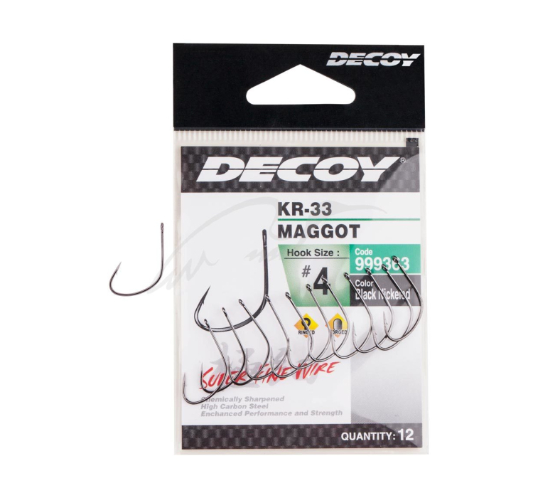 Крючок Decoy KR-33 Maggot #14 (16 шт/уп) - 1 Крючок Decoy KR-33 Maggot #14 (16 шт/уп) - 1