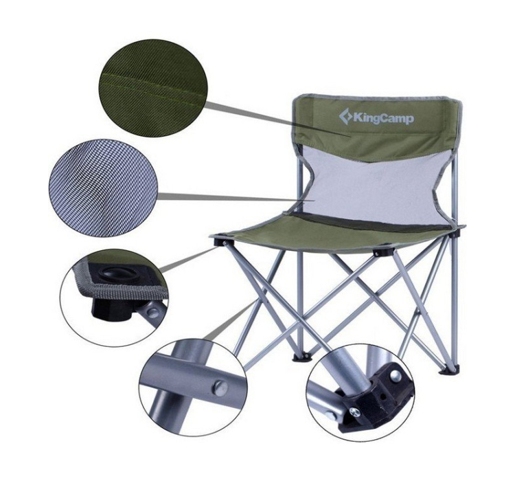 Шезлонг KingCamp Compact Chair in Steel M (KC3832) Dark green - 2 Шезлонг KingCamp Compact Chair in Steel M (KC3832) Dark green - 2