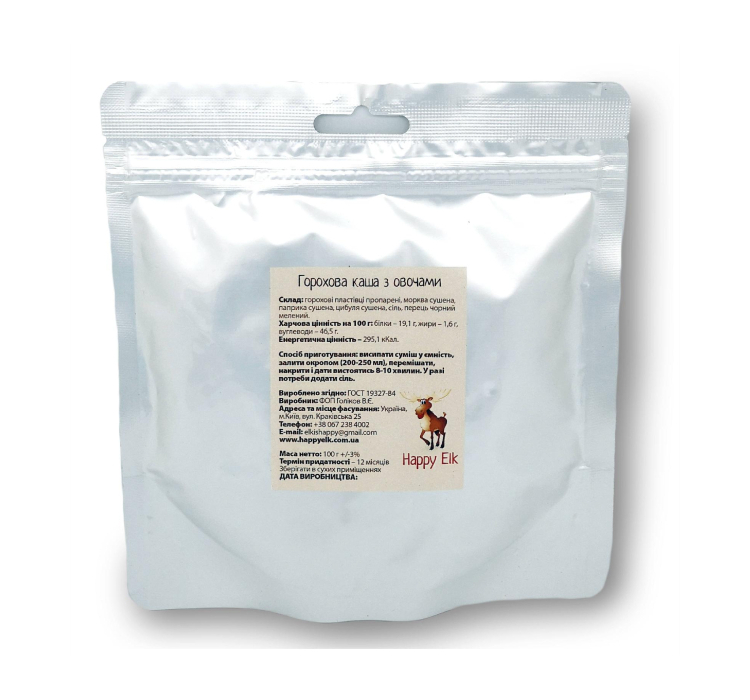 Горохова каша з овочами Happy Elk - 1 Горохова каша з овочами Happy Elk - 1