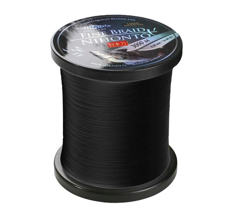 Плетений шнур Mikado NIHONTO FINE BRAID 300м чорний 0,30 мм - 1 Плетений шнур Mikado NIHONTO FINE BRAID 300м чорний 0,30 мм - 1