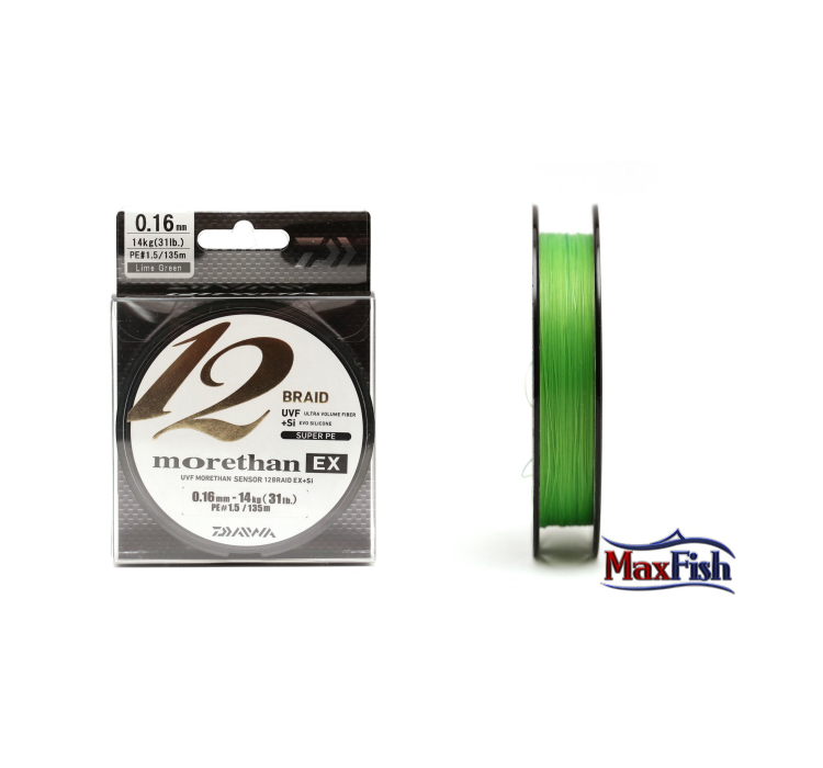Шнур Daiwa Morethan 12BEX+Si 0.16мм 14.0кг 135м - 3 Шнур Daiwa Morethan 12BEX+Si 0.16мм 14.0кг 135м - 3