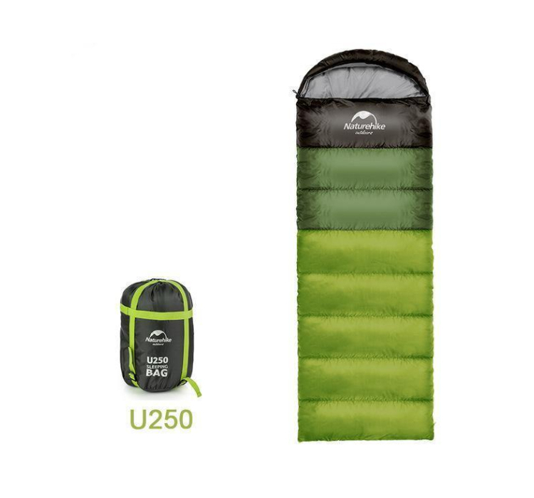 Спальний мішок з капюшоном Nature Hike U250 з фібер підкладкою (190+30)x75см, вага 1,5кг, 5-10℃ зелений - 2 Спальний мішок з капюшоном Nature Hike U250 з фібер підкладкою (190+30)x75см, вага 1,5кг, 5-10℃ зелений - 2