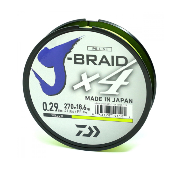 Шнур Daiwa J-Braid X4 0.33мм 270м Dark Green - 1 Шнур Daiwa J-Braid X4 0.33мм 270м Dark Green - 1