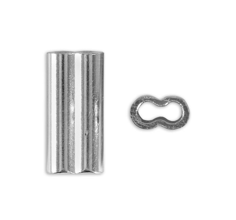 Обтискні трубочки Lineaeffe для повідків подвійні 1.6мм 10шт. - 1 Обтискні трубочки Lineaeffe для повідків подвійні 1.6мм 10шт. - 1