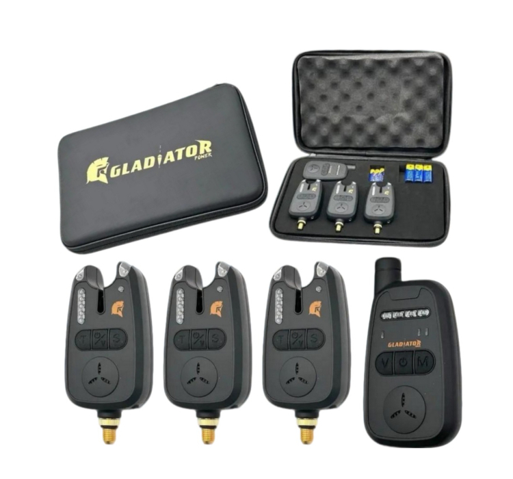 Набір сигналізаторів GLADIATOR RF298 3+1 Black з пейджером - 1 Набір сигналізаторів GLADIATOR RF298 3+1 Black з пейджером - 1